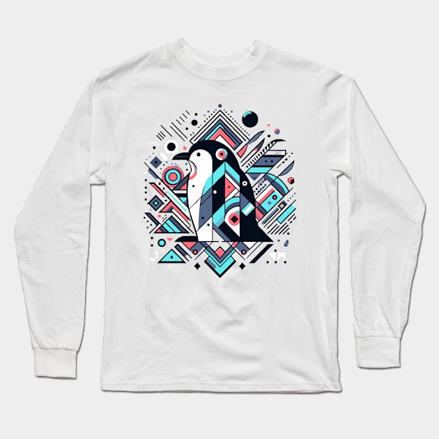 Abstract Animal Penguin 3 Long Sleeve T-Shirt by sapphire seaside studio